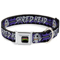 Load image into Gallery viewer, Classic TMNT Logo Seatbelt Buckle Collar - Shredder Head SHRED HEAD/Stripe Black/Purple/Gray
