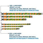 Classic TMNT Logo Seatbelt Buckle Collar - Classic Teenage Mutant Ninja Turtles 4-Turtle Faces Pepperoni Pizza/Turtles Pose16