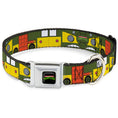 Load image into Gallery viewer, Classic TEENAGE MUTANT NINJA TURTLES Logo Full Color Seatbelt Buckle Collar - Classic TMNT Ninja Turtles Party Van All Sides Green/Yellow/Orange
