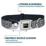 Classic TEENAGE MUTANT NINJA TURTLES Logo Seatbelt Buckle Collar - TEENAGE MUTANT NINJA TURTLES CITY SEWER Title Logo Grays
