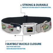 Classic TEENAGE MUTANT NINJA TURTLES Logo Seatbelt Buckle Collar - Teenage Mutant Ninja Turtles Expressions Gray