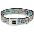 Load image into Gallery viewer, Classic TEENAGE MUTANT NINJA TURTLES Logo Seatbelt Buckle Collar - Teenage Mutant Ninja Turtles Expressions Gray
