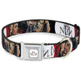 Load image into Gallery viewer, THE NUN Text Logo Full Color White/Grays Seatbelt Buckle Collar - THE NUN Sister Irene Poses Collage
