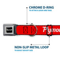 Load image into Gallery viewer, PLYMOUTH Text Logo Full Color Black/White Seatbelt Buckle Collar - PLYMOUTH Text Logo Red/White
