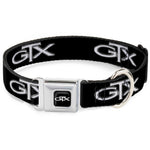 Plymouth GTX Emblem Full Color Black/Silver Fade/White Seatbelt Buckle Collar - Plymouth GTX Emblem Black/Silver Fade/White