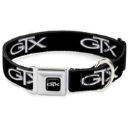 Plymouth GTX Emblem Full Color Black/Silver Fade/White Seatbelt Buckle Collar - Plymouth GTX Emblem Black/Silver Fade/White