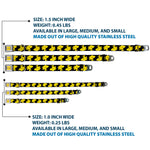 PEANUTS Title Logo Full Color Yellow/White Seatbelt Buckle Collar - Peanuts Woodstock Face Flip Black/Yellow