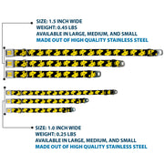 PEANUTS Title Logo Full Color Yellow/White Seatbelt Buckle Collar - Peanuts Woodstock Face Flip Black/Yellow