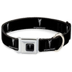 Pontiac Black/Silver Seatbelt Buckle Collar - Pontiac Black/Silver Logo REPEAT