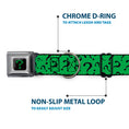 Load image into Gallery viewer, Riddler "?" Black/Green Seatbelt Buckle Collar - Question Mark Scattered3 Dark Green/Black
