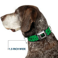 Load image into Gallery viewer, Riddler "?" Black/Green Seatbelt Buckle Collar - Question Mark Scattered3 Dark Green/Black
