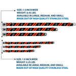 Dodge Demon Icon Full Color Black/White Seatbelt Buckle Collar - Dodge Stripes/Demon Icon Black/Red/White