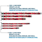 RICK AND MORTY Text Logo Full Color Black/Blue Seatbelt Buckle Collar - Rick and Morty Anatomy Park Collage Reds/Black