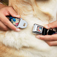 Load image into Gallery viewer, Ren & Stimpy Pose Black Seatbelt Buckle Collar - REN & STIMPY Poses Black/Blue/Yellow
