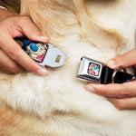 Ren & Stimpy Pose Black Seatbelt Buckle Collar - REN & STIMPY Poses Black/Blue/Yellow