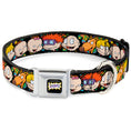 Load image into Gallery viewer, RUGRATS Logo Full Color Seatbelt Buckle Collar - Rugrats Character Faces CLOSE-UP
