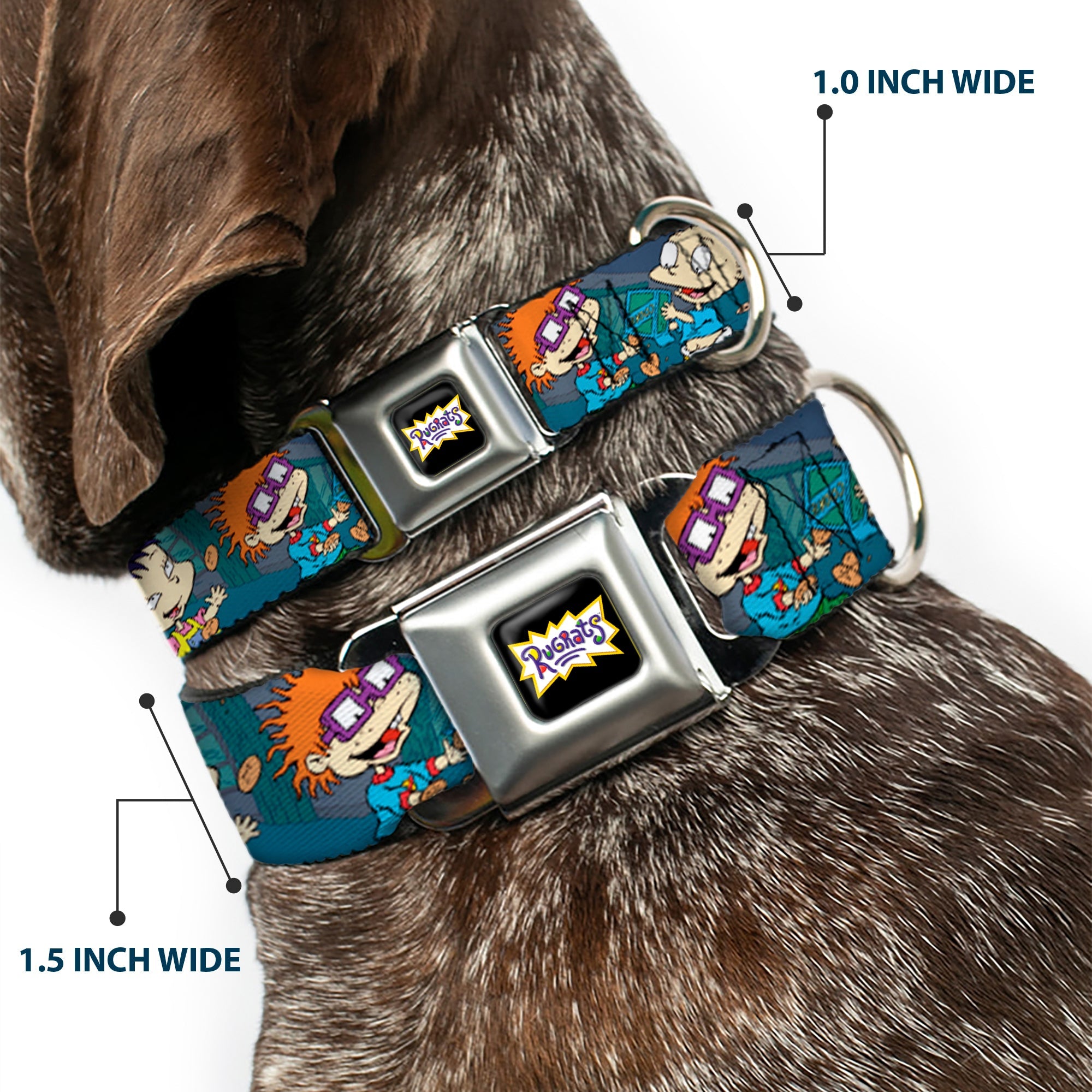 RUGRATS Logo Full Color Seatbelt Buckle Collar - Rugrats Cookie Scene