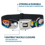 RUGRATS Logo Full Color Seatbelt Buckle Collar - RUGRATS Group Pose2 w/Reptar
