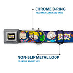 RUGRATS Logo Full Color Seatbelt Buckle Collar - RUGRATS Group Pose2 w/Reptar