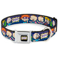 Load image into Gallery viewer, RUGRATS Logo Full Color Seatbelt Buckle Collar - RUGRATS Group Pose2 w/Reptar

