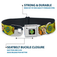 Load image into Gallery viewer, SD Dog Tag Full Color Black/Yellow/Blue Seatbelt Buckle Collar - Scooby Doo Character Faces Close-Up Green
