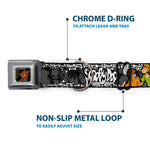 Scooby Doo Face Full Color Black Seatbelt Buckle Collar - SCOOBY DOO Group Pose/Bones