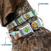 Scooby Doo SD Dog Tag Baby Blue Seatbelt Buckle Collar - Scooby Doo Holiday Scenes and Icons Baby Blue