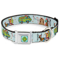 Load image into Gallery viewer, Scooby Doo SD Dog Tag Baby Blue Seatbelt Buckle Collar - Scooby Doo Holiday Scenes and Icons Baby Blue
