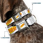 SEINFELD Spotlight Logo Full Color White/Yellow/Red Seatbelt Buckle Collar - SEINFELD Spotlight Logo White/Yellow/Red