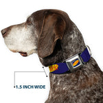 SEINFELD Spotlight Logo Full Color Navy/Yellow/Red Seatbelt Buckle Collar - SEINFELD Spotlight Logo Navy/Yellow/Red
