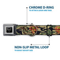 Load image into Gallery viewer, Superman Black Silver Seatbelt Buckle Collar - Superman Shield Camo Olive
