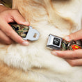 Load image into Gallery viewer, Superman Black Silver Seatbelt Buckle Collar - Superman Shield Camo Olive
