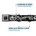 Load image into Gallery viewer, Superman Black Silver Seatbelt Buckle Collar - Superman Shield Splatter Black/White
