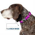 Load image into Gallery viewer, Superman Black Silver Seatbelt Buckle Collar - Superman Logo in Heart Purple/White/Pink
