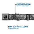 Load image into Gallery viewer, Superman Black/Silver Seatbelt Buckle Collar - Superman Shield Camouflage Grays
