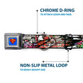 Load image into Gallery viewer, Superman Full Color Blue Seatbelt Buckle Collar - Superman Color Flying Bricks Scene
