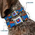 Load image into Gallery viewer, Superman Full Color Blue Seatbelt Buckle Collar - Super Shield Diagonal Royal Blue/Red
