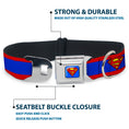 Load image into Gallery viewer, Superman Full Color Blue Seatbelt Buckle Collar - Superman Shield/Stripe Red/Blue
