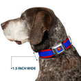 Load image into Gallery viewer, Superman Full Color Blue Seatbelt Buckle Collar - Superman Shield/Stripe Red/Blue
