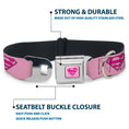 Load image into Gallery viewer, Superman Full Color Pink Seatbelt Buckle Collar - Superman Shield Pink
