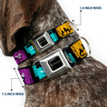 Load image into Gallery viewer, SUPERNATURAL-JOIN THE HUNT Full Color Black/White Seatbelt Buckle Collar - Supernatural SAVING PEOPLE-HUNTING THINGS-FAMILY BUSINESS Blocks Black/Teal/Gold/Purple/White
