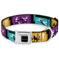 Load image into Gallery viewer, SUPERNATURAL-JOIN THE HUNT Full Color Black/White Seatbelt Buckle Collar - Supernatural SAVING PEOPLE-HUNTING THINGS-FAMILY BUSINESS Blocks Black/Teal/Gold/Purple/White
