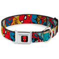 Load image into Gallery viewer, MARVEL UNIVERSE Spider-Man Full Color Seatbelt Buckle Collar - Spider-Man Comic Strip
