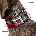 Load image into Gallery viewer, MARVEL UNIVERSE Spider-Man Full Color Seatbelt Buckle Collar - Spider-Man Action ESCAPE IMPOSSIBLE Gray
