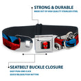 Load image into Gallery viewer, MARVEL UNIVERSE Spider-Man Full Color Seatbelt Buckle Collar - Spider-Man Action ESCAPE IMPOSSIBLE Gray
