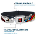 Load image into Gallery viewer, MARVEL UNIVERSE Spider-Man Full Color Seatbelt Buckle Collar - Spider-Man w/Action Verbiage
