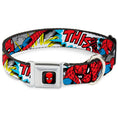 Load image into Gallery viewer, MARVEL UNIVERSE Spider-Man Full Color Seatbelt Buckle Collar - Spider-Man w/Action Verbiage
