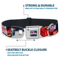Load image into Gallery viewer, ULTIMATE SPIDER-MAN Ultimate Spider-Man Web Full Color Seatbelt Buckle Collar - THE ULTIMATE SPIDER-MAN Swinging City Poses
