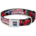 Load image into Gallery viewer, ULTIMATE SPIDER-MAN Ultimate Spider-Man Web Full Color Seatbelt Buckle Collar - THE ULTIMATE SPIDER-MAN Swinging City Poses
