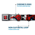 Load image into Gallery viewer, ULTIMATE SPIDER-MAN Ultimate Spider-Man Face Web Full Color Seatbelt Buckle Collar - SPIDER-MAN Action Poses/Comic Scenes White/Black/Red
